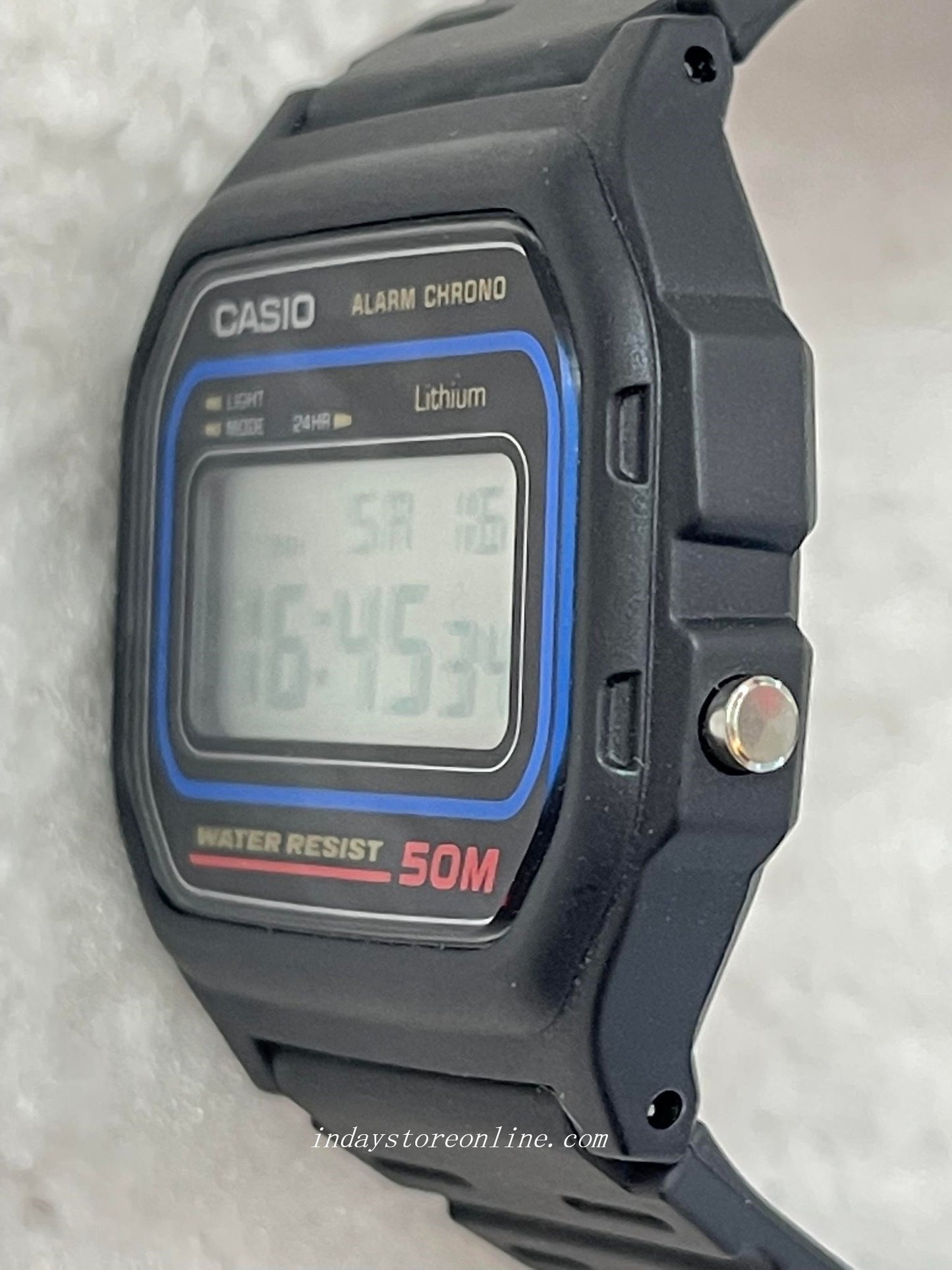 Casio Digital Women's Watch W-59-1V Black Color Resin Strap Battery Life 7-Years