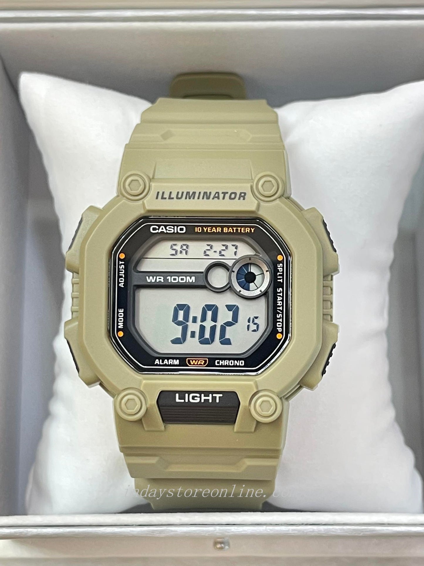 Casio Digital Men's Watch W-737HX-5A Digital Sporty Design Resin Band Resin Glass Battery Life: 10 years