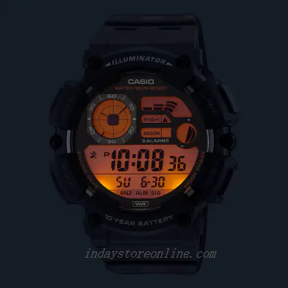 Casio Digital Men's Watch WS-1500H-1A Digital Resin Band Resin Glass Battery life: 10 years
