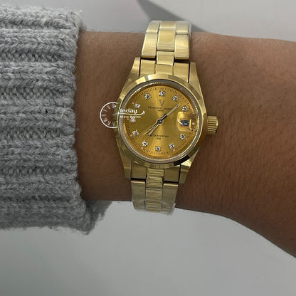 范倫鐵諾 古柏 Coupeau Women's Watch 12168KL-17 Gold Tone Stainless Steel Band