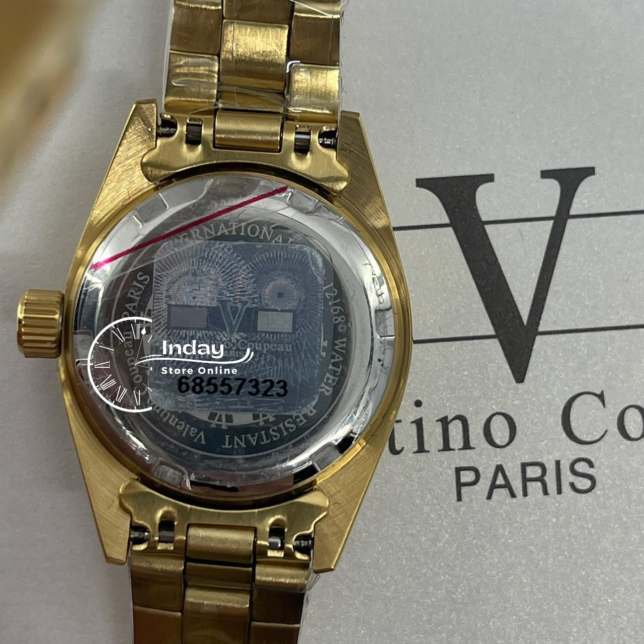 范倫鐵諾 古柏 Coupeau Women's Watch 12168KL-17 Gold Tone Stainless Steel Band