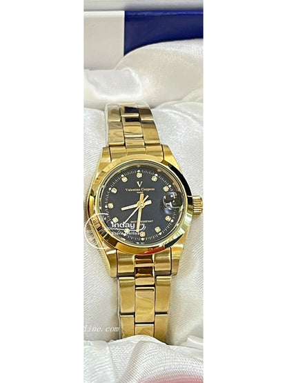 范倫鐵諾 古柏 Coupeau Women's Watch 12168KL-18 Gold Tone Stainless Steel Band