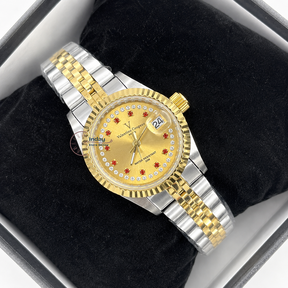 范倫鐵諾 古柏 Coupeau Women's Watch 12169TL-22 Two-Tone Stainless Steel Band