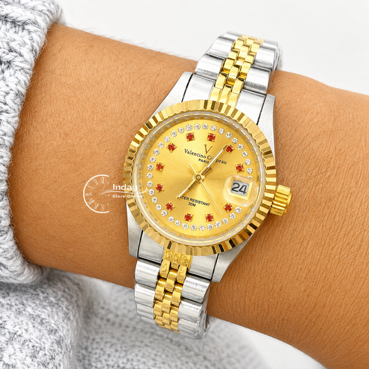 范倫鐵諾 古柏 Coupeau Women's Watch 12169TL-22 Two-Tone Stainless Steel Band