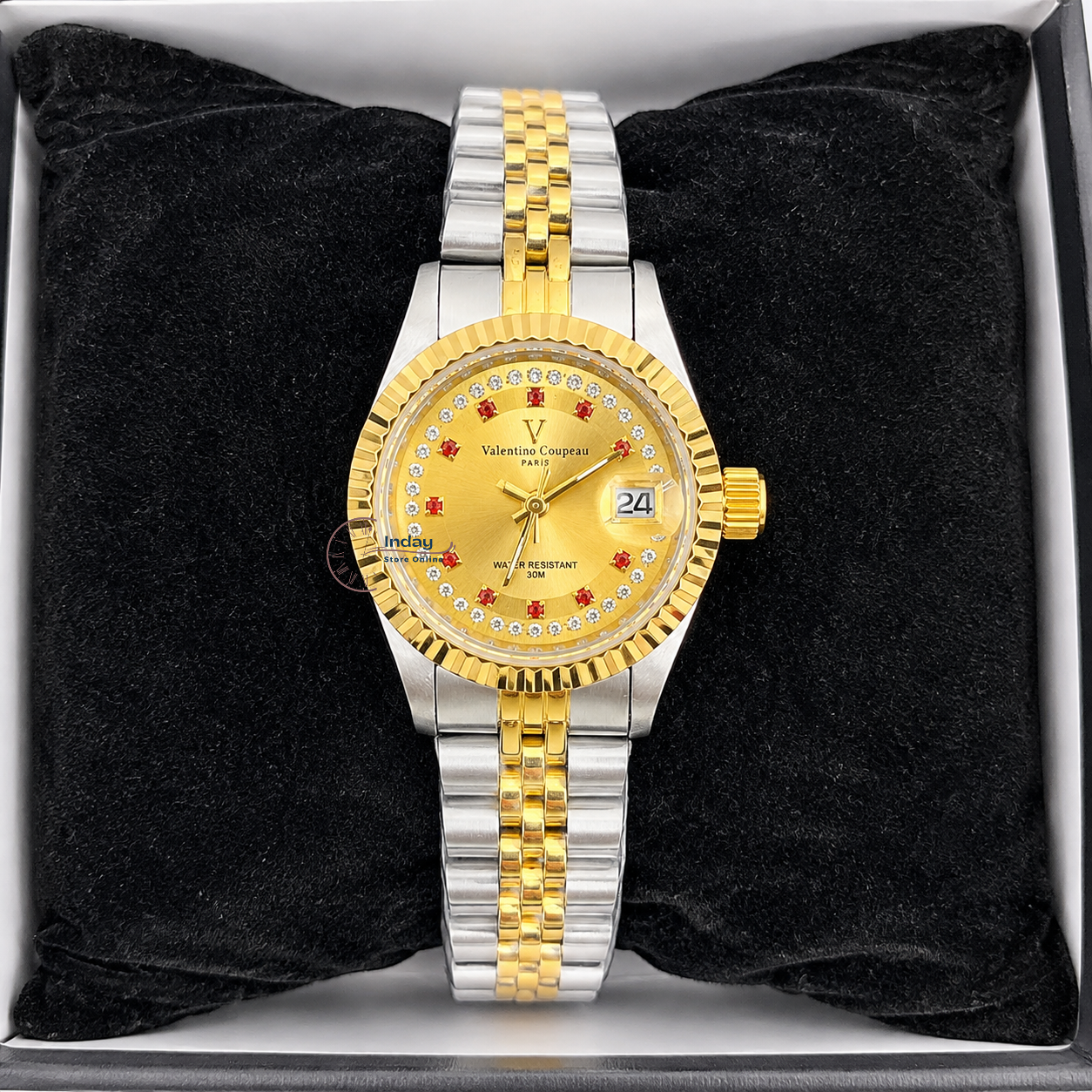 范倫鐵諾 古柏 Coupeau Women's Watch 12169TL-22 Two-Tone Stainless Steel Band