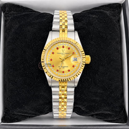 范倫鐵諾 古柏 Coupeau Women's Watch 12169TL-22 Two-Tone Stainless Steel Band