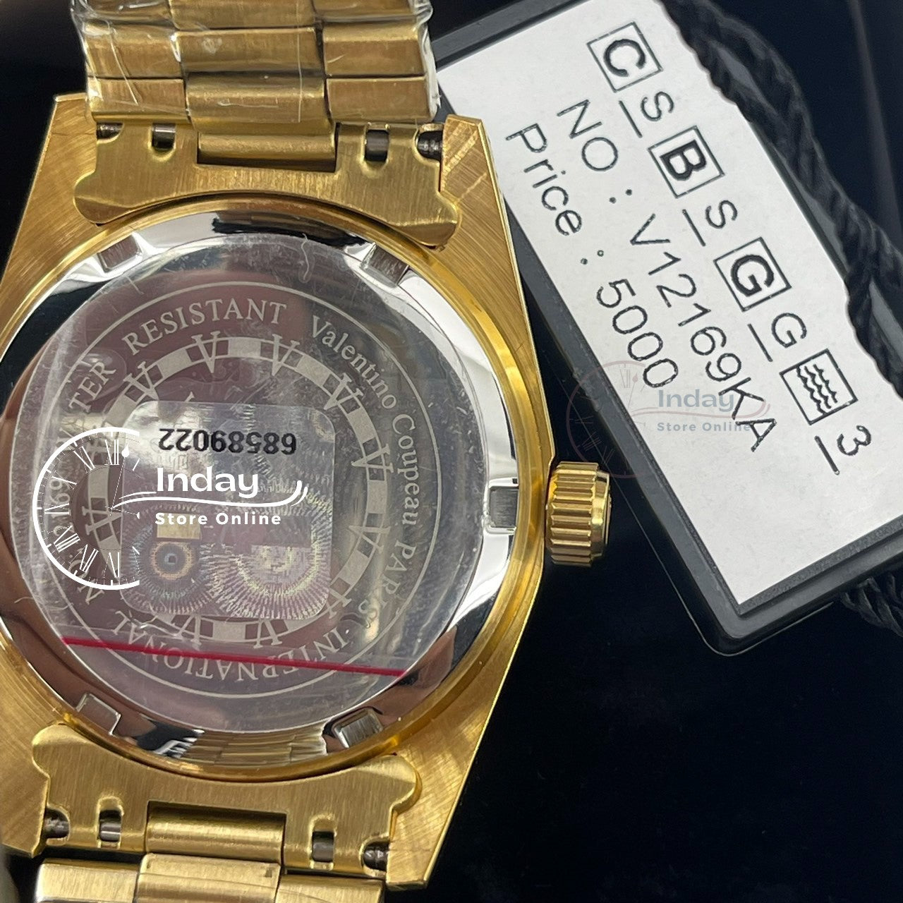 范倫鐵諾 古柏 Coupeau Men's Watch 12169KM-22 Gold Tone Stainless Steel Band