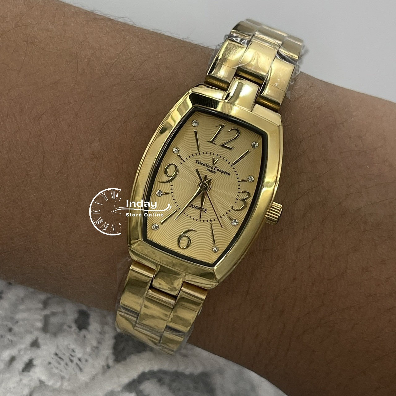 范倫鐵諾 古柏 Coupeau Women's Watch 61268KG-9 Gold Tone Stainless Steel Band