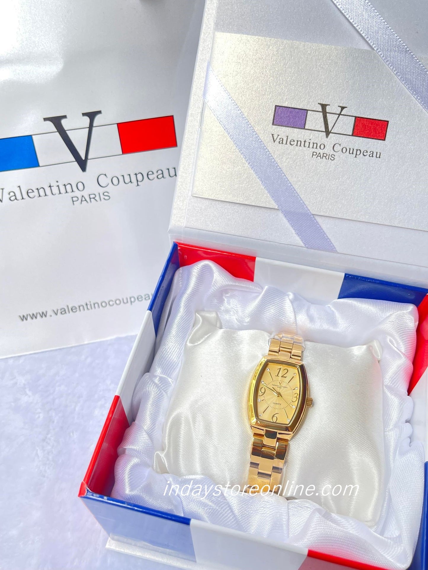 范倫鐵諾 古柏 Coupeau Women's Watch 61268KG-9 Gold Tone Stainless Steel Band