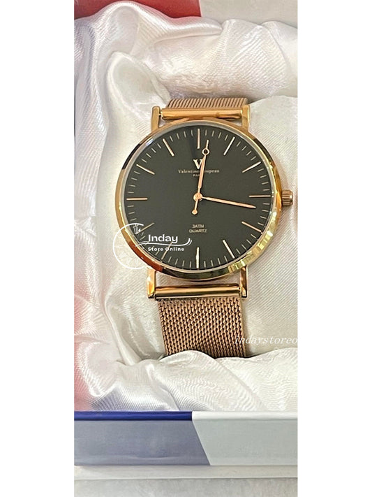 范倫鐵諾 古柏 Coupeau Men's Watch 61576AR-2M Gold Adjustable Strap