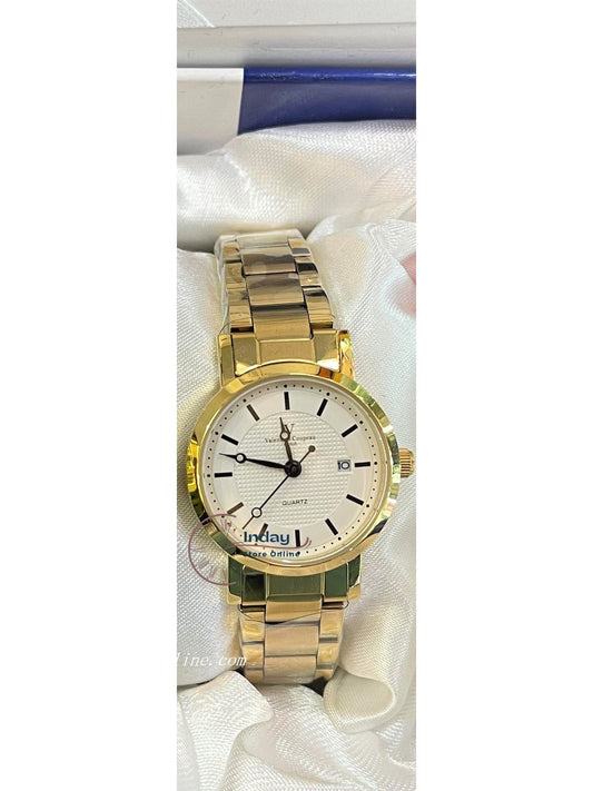 范倫鐵諾 古柏 Coupeau Women's Watch 61605LAA3K1 Gold Tone Stainless Steel Band