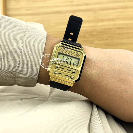 Casio Vintage Women's Watch A100WEFG-9A Resin Band Resin Glass
