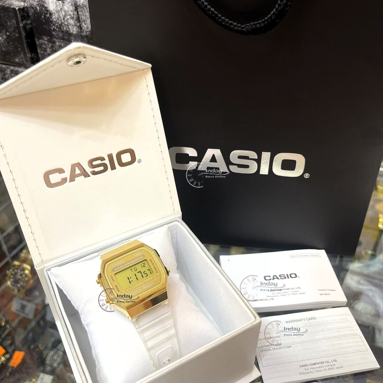 Casio Vintage Unisex Watch A168XESG-9A Transparent White Color Resin Band