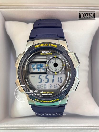 Casio Digital Men's Watch AE-1000W-2A Digital Resin Band Resin Glass Battery Life: 10 years
