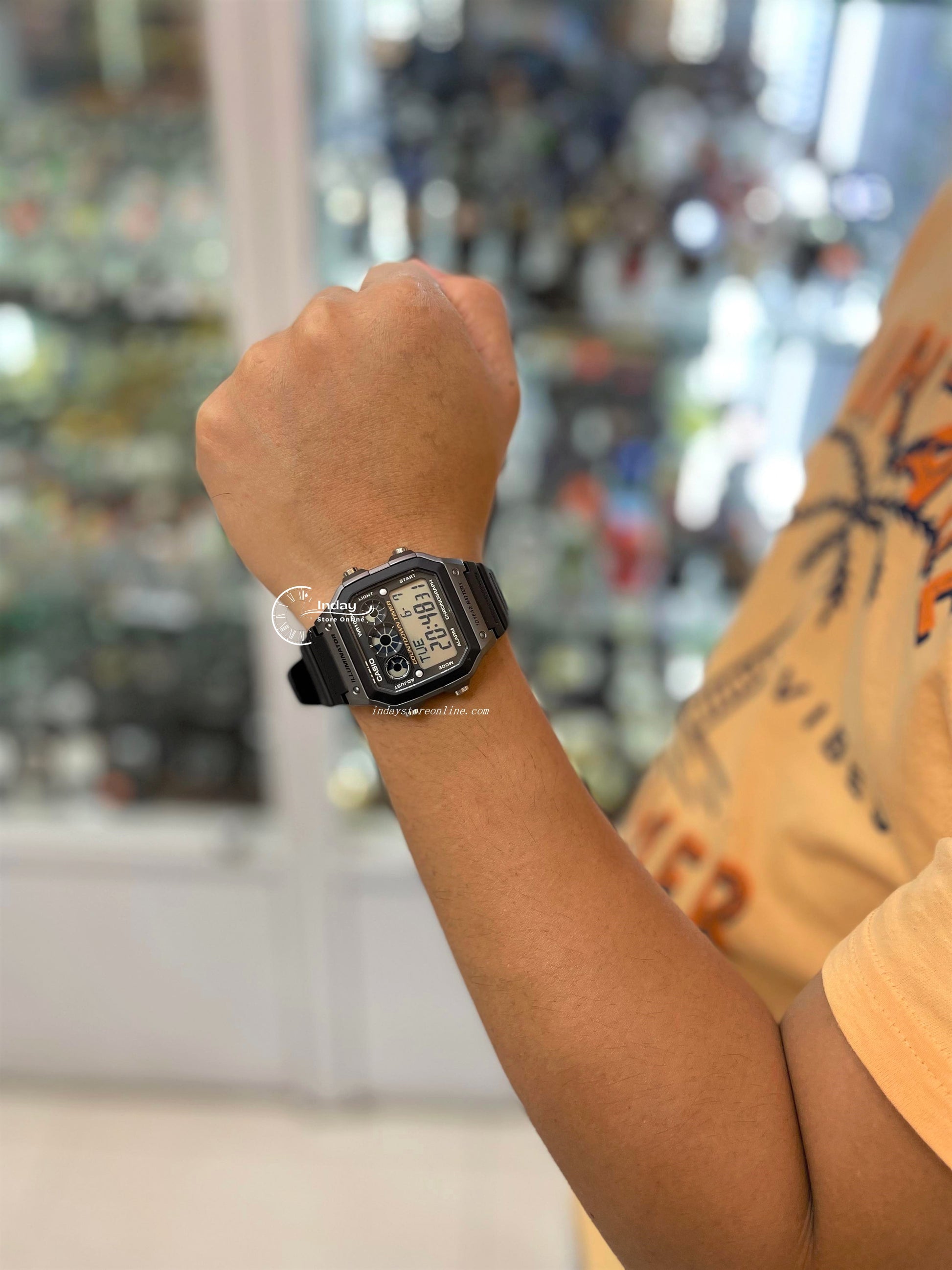 Casio Digital Men's Watch AE-1300WH-8A Digital Resin Band Resin