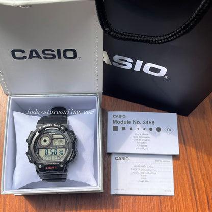 Casio Digital Men's Watch AE-1400WH-1A Digital Resin Band Resin Glass Battery life: 10 years