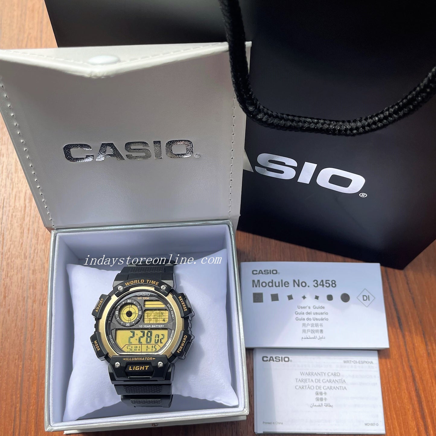 Casio Digital Men's Watch AE-1400WH-9A Digital Resin Band Resin Glass Battery life: 10 years