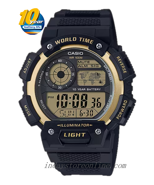 Casio Digital Men's Watch AE-1400WH-9A Digital Resin Band Resin Glass Battery life: 10 years