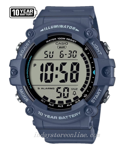 Casio Digital Men's Watch AE-1500WH-2A Digital Resin Band Resin Glass Battery Life: 10 Years