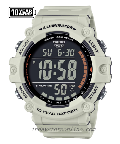 Casio Digital Men's Watch AE-1500WH-8B2 10-Year Battery Life Resin Strap