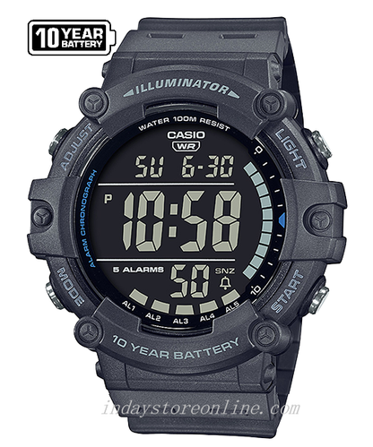 Casio Digital Men's Watch AE-1500WH-8B 10-Year Battery Life Resin Strap