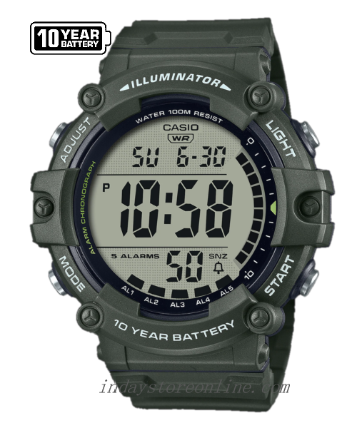 Casio Digital Men's Watch AE-1500WHX-3A Digital Resin Band Resin Glass Battery life: 10 Years