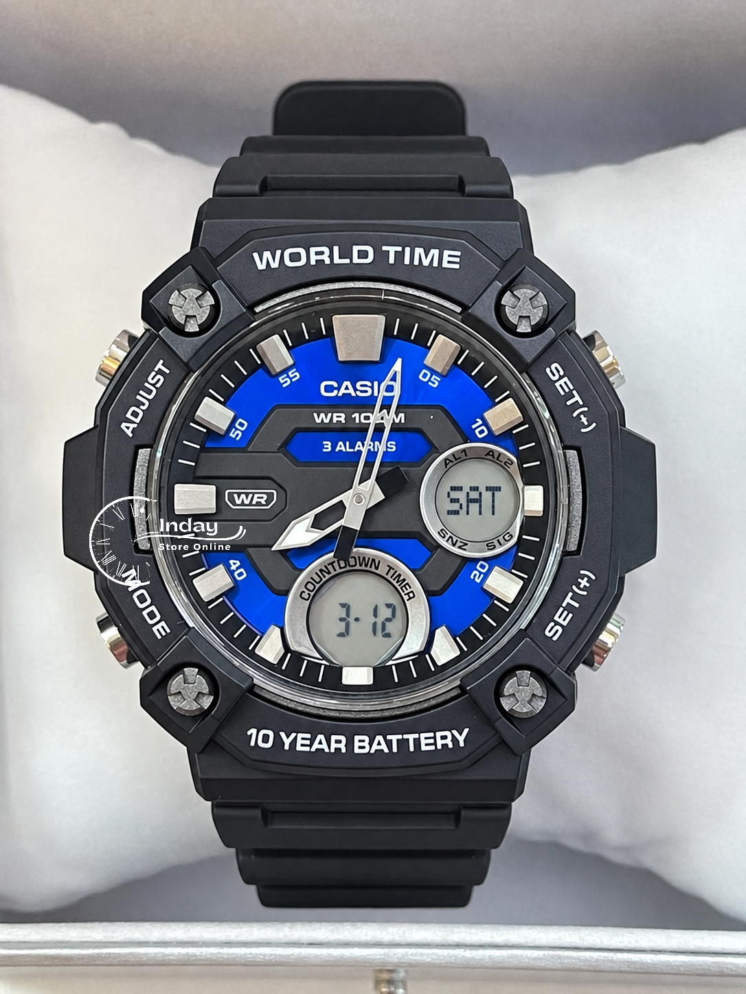 Casio Analog-Digital Men's Watch AEQ-120W-2A Resin Band Resin Glass Battery Life 10-Years