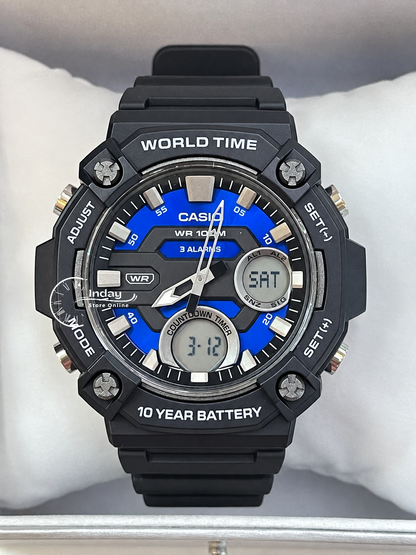Casio Analog-Digital Men's Watch AEQ-120W-2A Resin Band Resin Glass Battery Life 10-Years