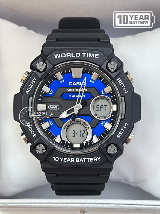 Casio Analog-Digital Men's Watch AEQ-120W-2A Resin Band Resin Glass Battery Life 10-Years