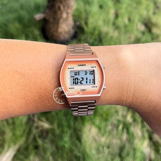 Casio Vintage Women's Watch B640WCG-5 Resin Glass Stainless Steel Band Adjustable Clasp