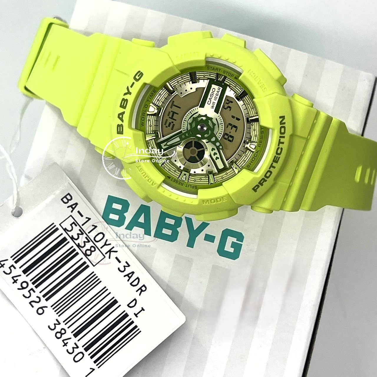 Casio Baby-G Women's Watch BA-110YK-3A Resin Band Shock Resistant Mineral Glass