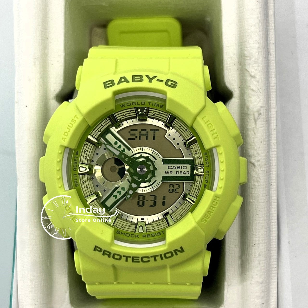 Casio Baby-G Women's Watch BA-110YK-3A Resin Band Shock Resistant Mineral Glass