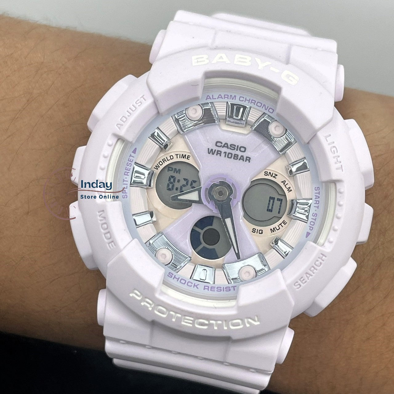 Casio Baby-G Women's Watch BA-130WP-6A Resin Band Mineral Glass Shock Resistant