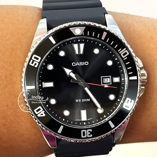 Casio Fashion Men's Watch  MDV-107-1A1 Resin Band Mineral Glass