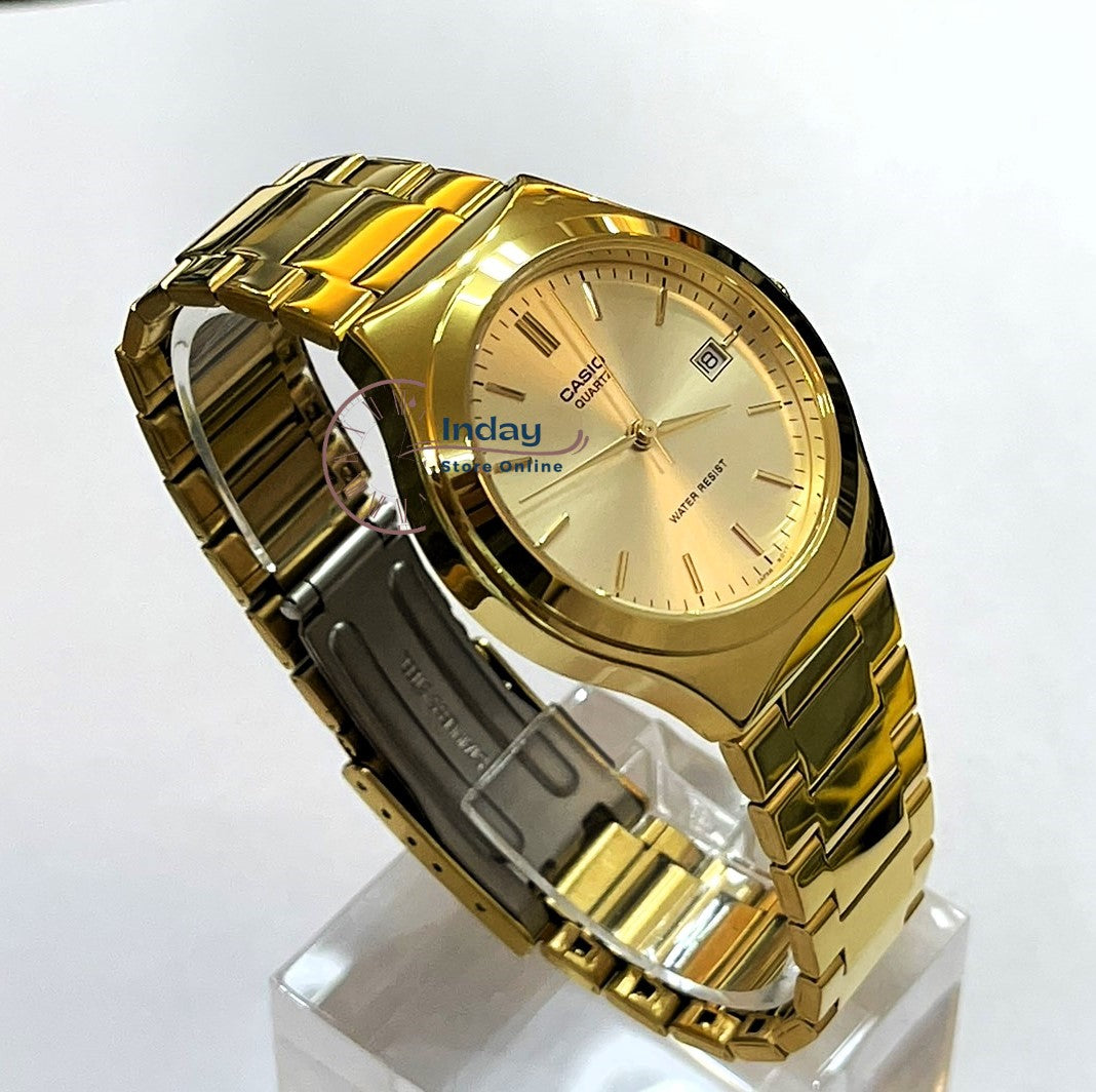 Casio Fashion Men s Watch MTP 1170N 9A Gold Plated Stainless Steel Strap Mineral Glass