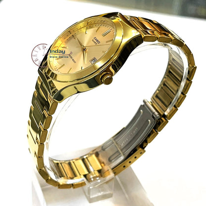 Casio Fashion Men's Watch MTP-1170N-9A Gold Plated Stainless Steel Strap Mineral Glass