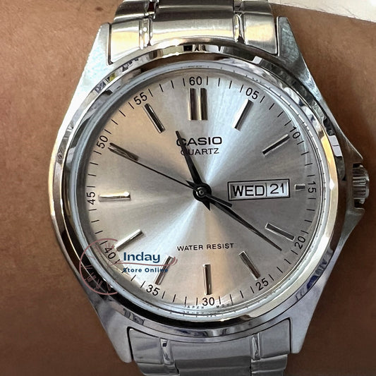 Casio Fashion Men's Watch MTP-1239D-7A Stainless Steel Band Mineral Glass