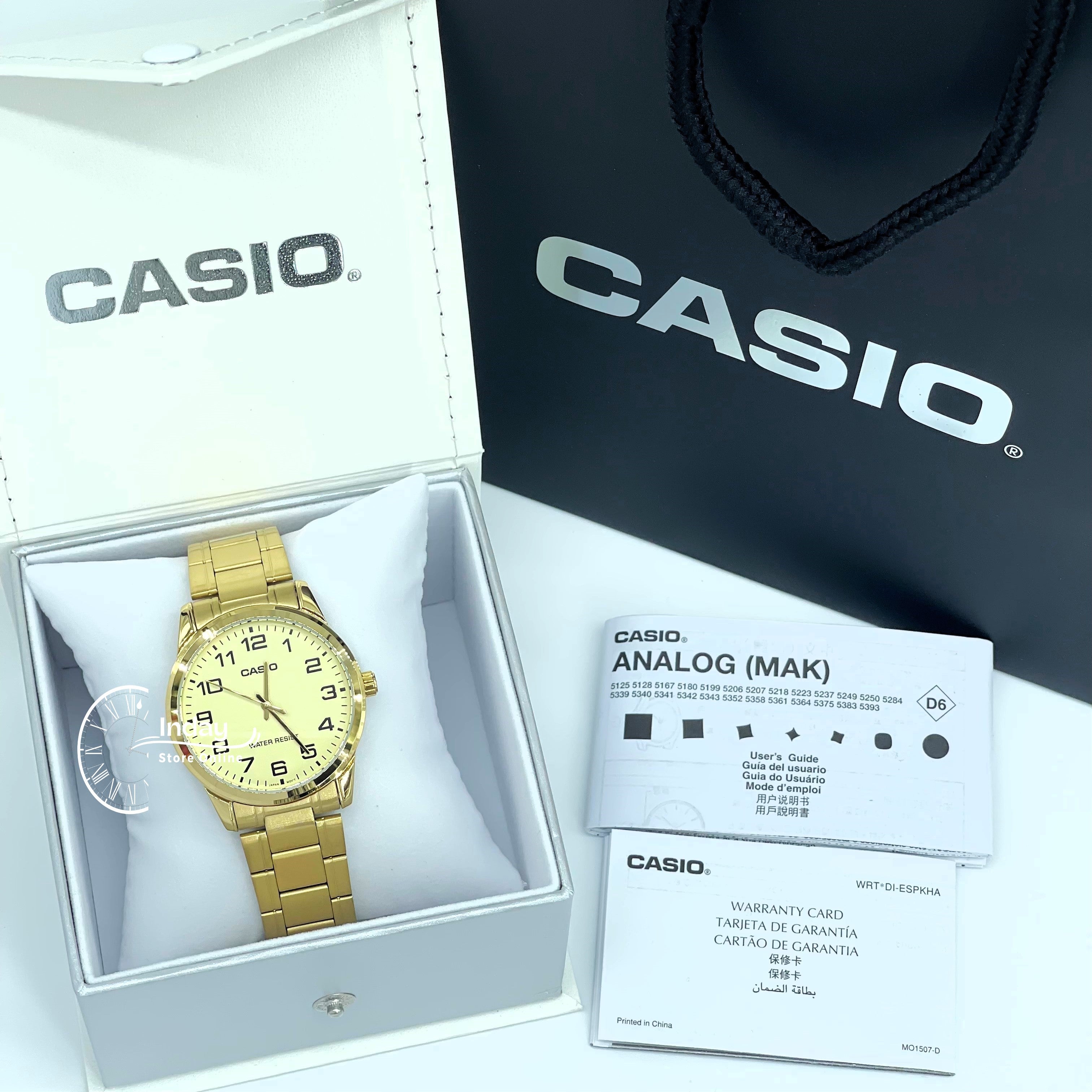 Casio Standard Men s Watch MTP V001G 9B Gold Plated Stainless