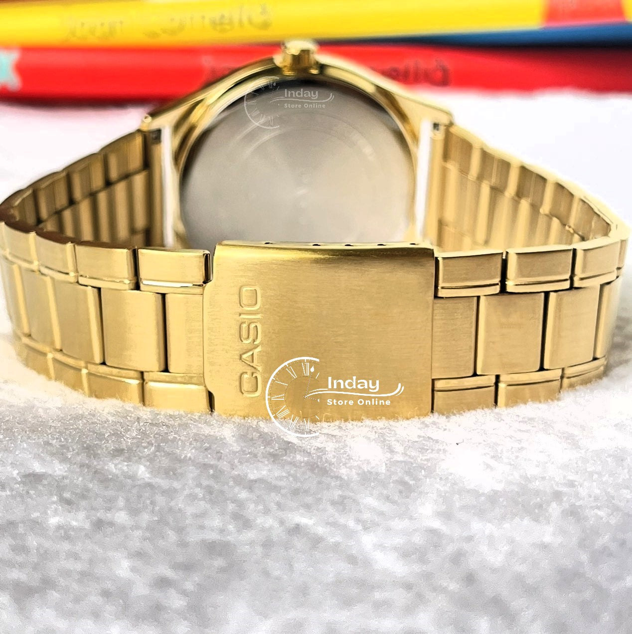 Casio gold plated store watch