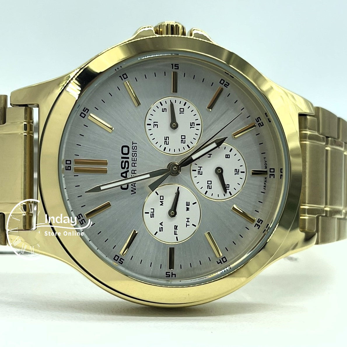 Casio Standard Men's Watch MTP-V300G-7A Gold Plated Stainless Steel Mineral Glass