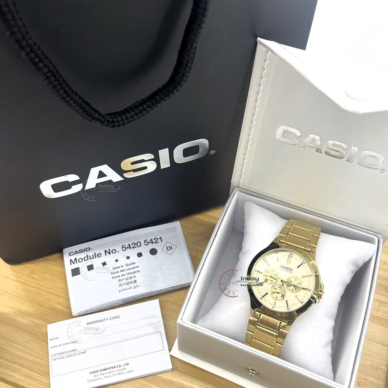 Casio Standard Men's Watch MTP-V300G-9A Gold Plated Stainless Steel Mineral Glass