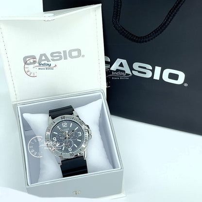 Casio Men's Watch MTP-VD300-1B Resin Band Mineral Glass