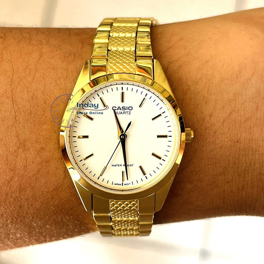 Casio Fashion Women's Watch LTP-1274G-7A  Gold Plated Stainless Steel Band Mineral Glass
