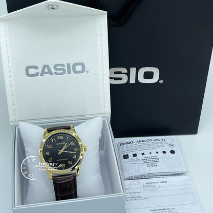 Casio Standard Women's Watch LTP-V001GL-1B Brown Leather Strap