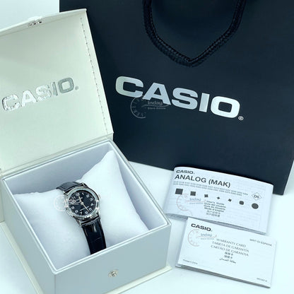 Casio Standard Women's Watch LTP-V001L-1B  Black Leather Strap