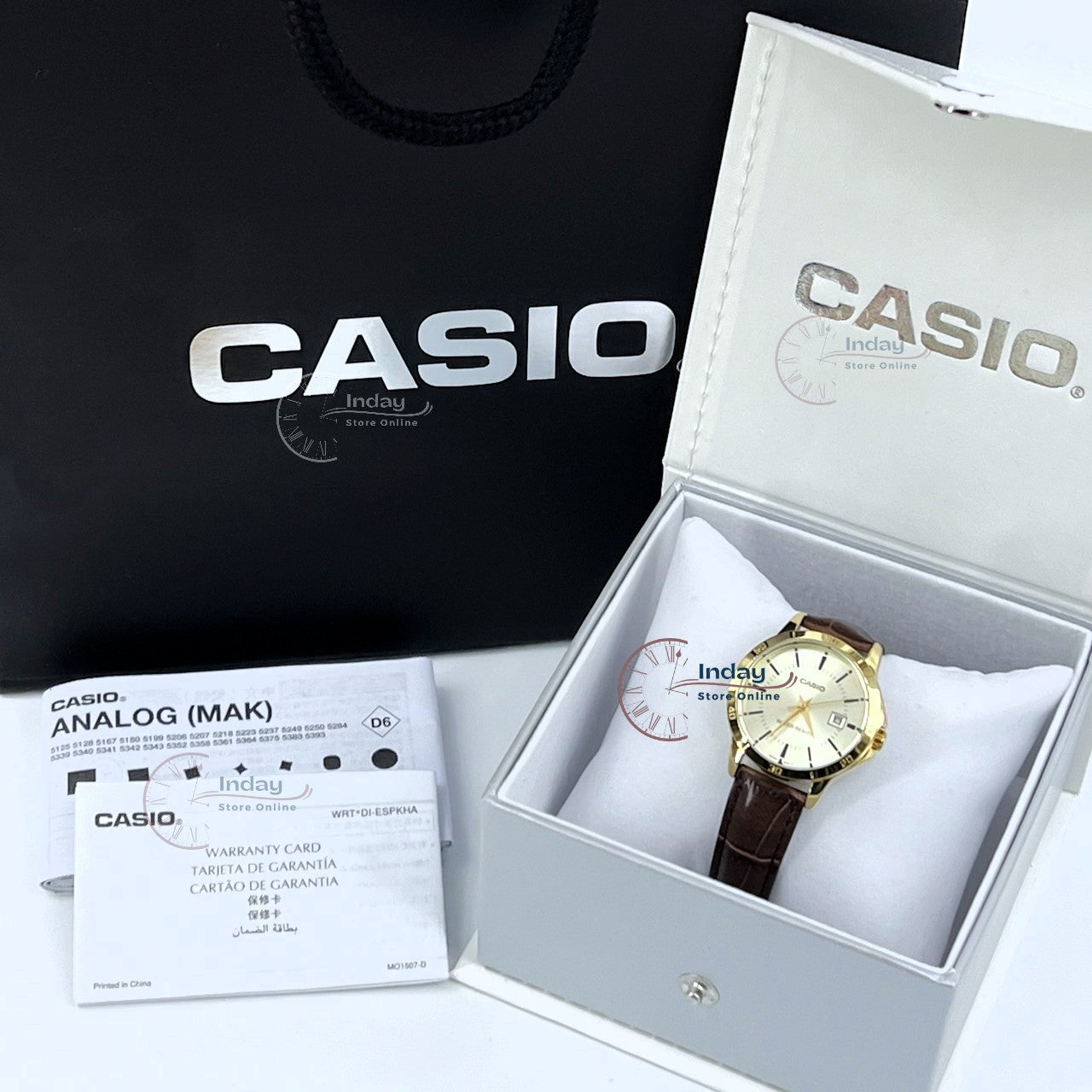 Casio Standard Women's Watch LTP-V004GL-9A Brown Leather Strap