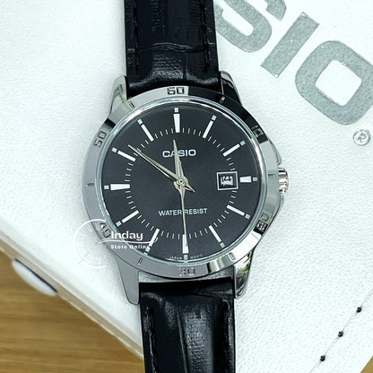 Casio Standard Women's Watch LTP-V004L-1A Black Leather Strap