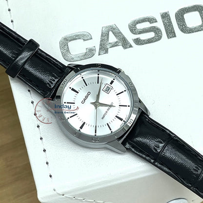 Casio Standard Women's Watch LTP-V004L-7A  Black Leather Strap