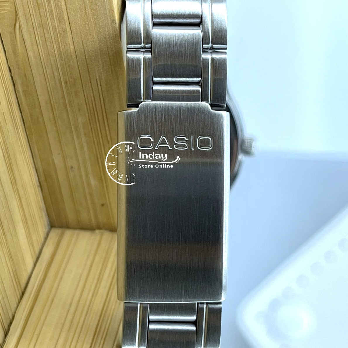 Casio Standard Women's Watch LTP-V005D-1B Silver Plated Stainless Steel Strap