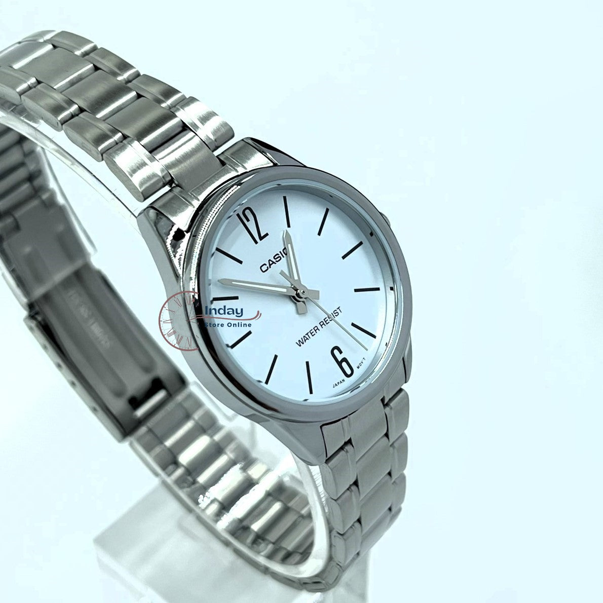 Casio Standard Women's Watch LTP-V005D-2B Silver Plated Stainless Steel Strap